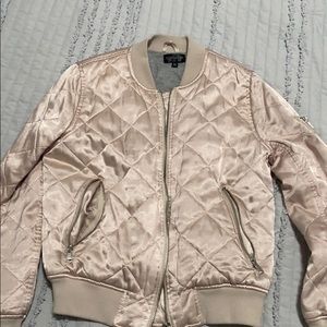 Cream bomber jacket